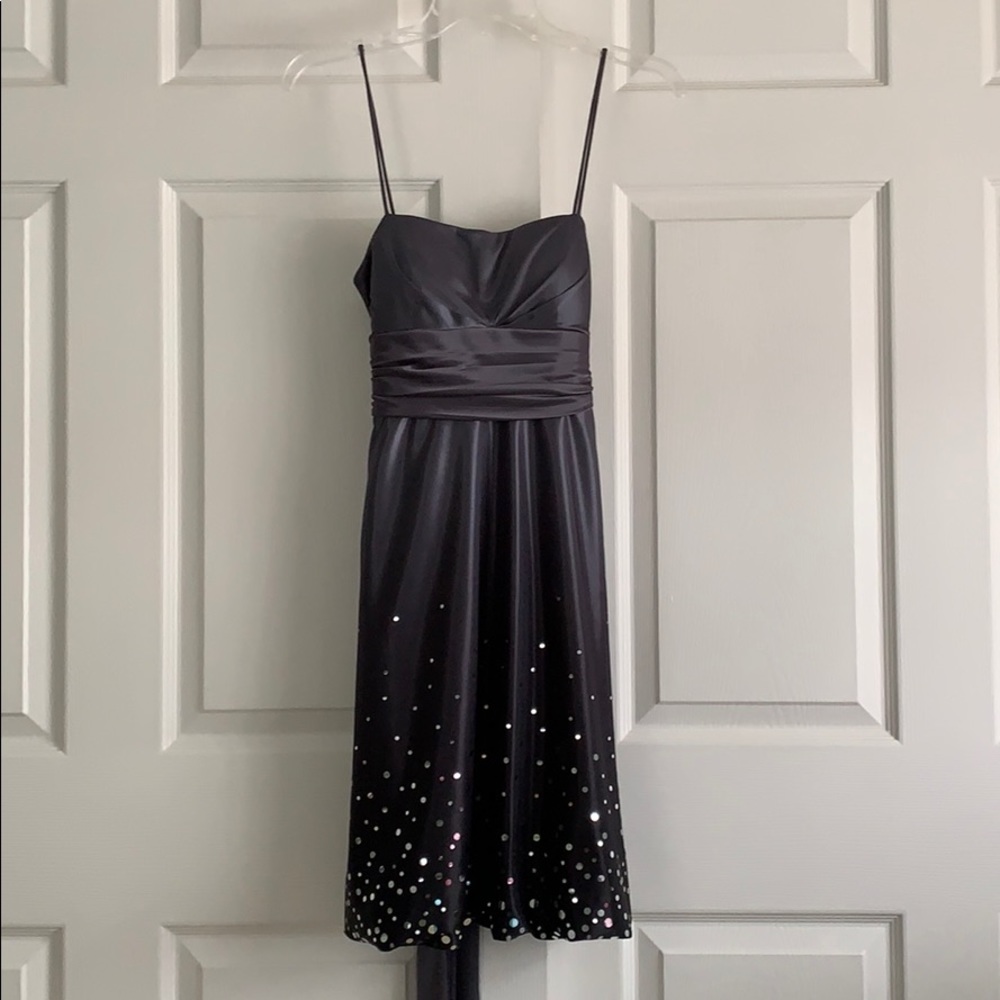 Silver & Grey Spaghetti Strapped Dress